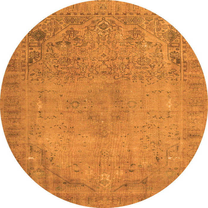 Machine Washable Persian Orange Traditional Area Rugs, wshtr3152org