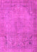 Machine Washable Persian Pink Traditional Rug, wshtr3152pnk