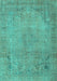 Machine Washable Persian Turquoise Traditional Area Rugs, wshtr3152turq