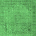 Square Persian Emerald Green Traditional Rug, tr3152emgrn