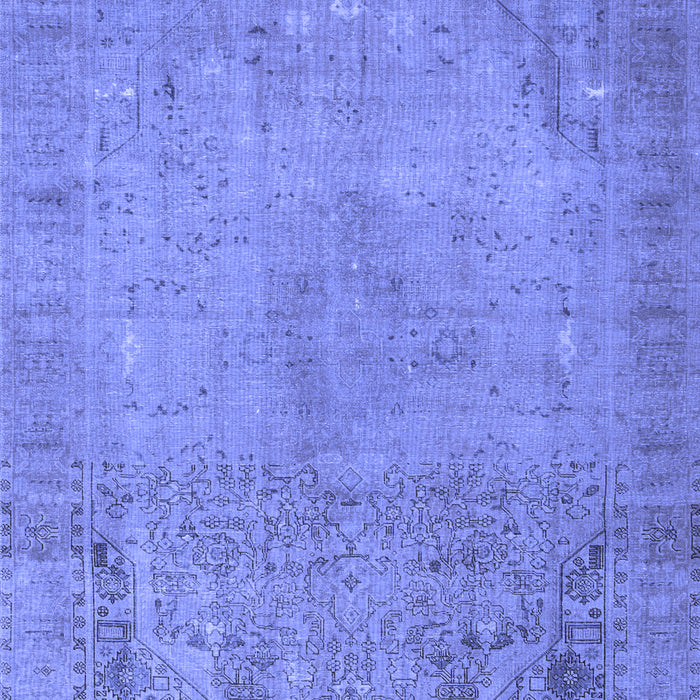Machine Washable Persian Blue Traditional Rug, wshtr3152blu