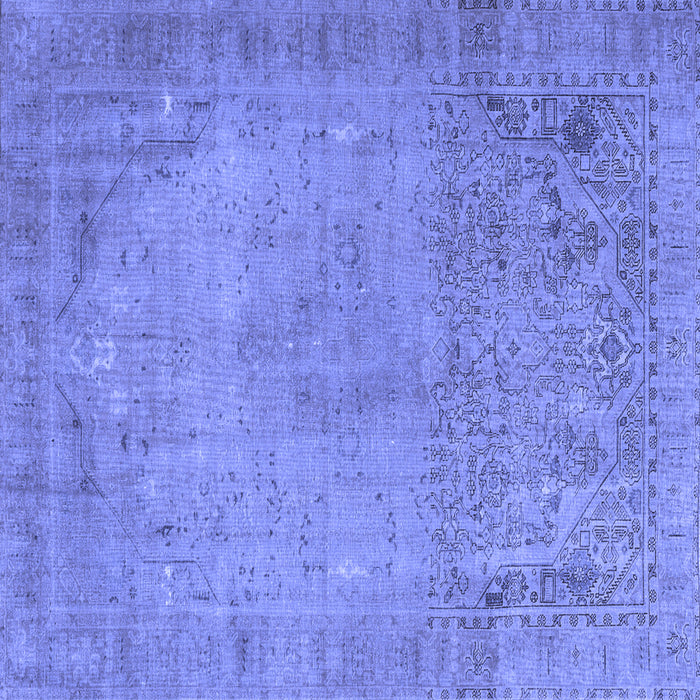 Square Persian Blue Traditional Rug, tr3152blu