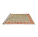 Sideview of Machine Washable Traditional Brown Rug, wshtr3153