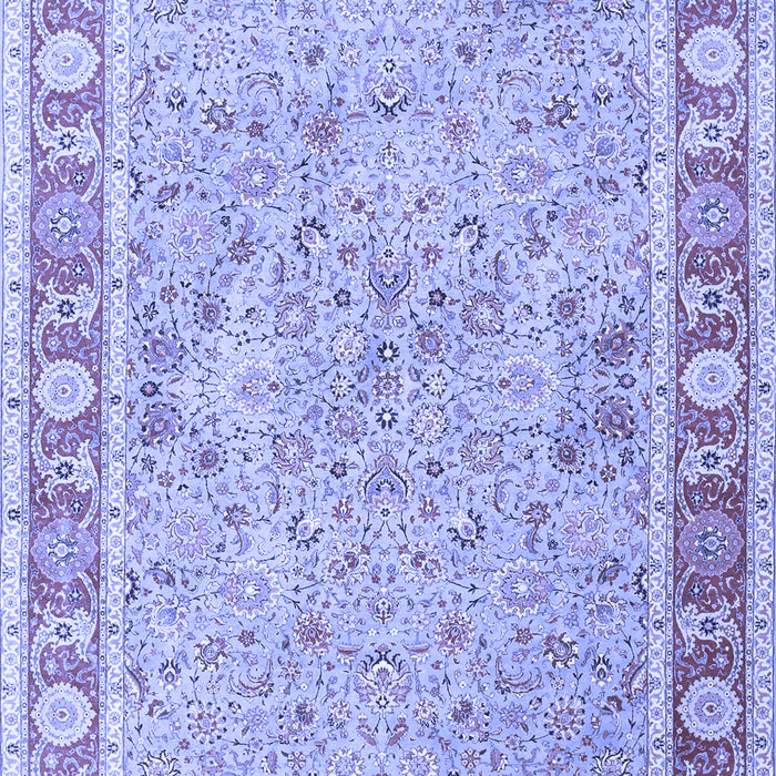 Machine Washable Persian Blue Traditional Rug, wshtr3153blu