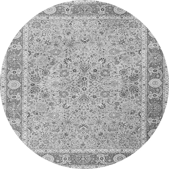Machine Washable Persian Gray Traditional Rug, wshtr3153gry