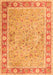 Serging Thickness of Machine Washable Persian Orange Traditional Area Rugs, wshtr3153org