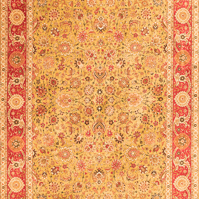 Serging Thickness of Machine Washable Persian Orange Traditional Area Rugs, wshtr3153org