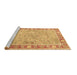 Sideview of Machine Washable Persian Brown Traditional Rug, wshtr3153brn