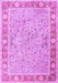 Machine Washable Persian Purple Traditional Area Rugs, wshtr3153pur