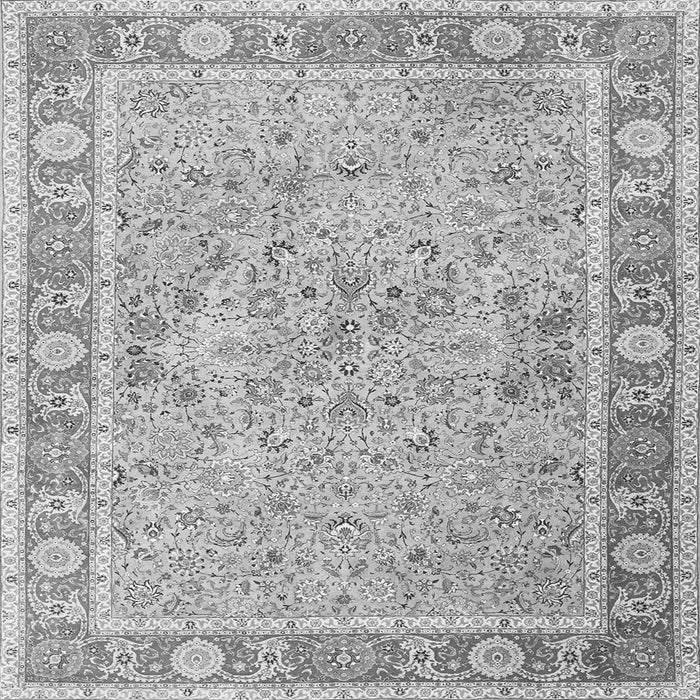 Serging Thickness of Persian Gray Traditional Rug, tr3153gry
