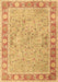 Machine Washable Persian Brown Traditional Rug, wshtr3153brn