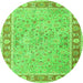 Machine Washable Persian Green Traditional Area Rugs, wshtr3153grn