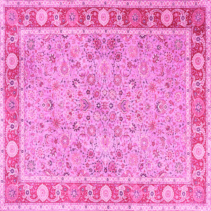 Square Persian Pink Traditional Rug, tr3153pnk