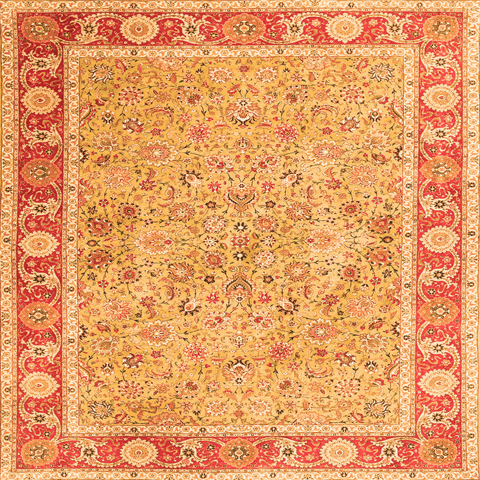 Serging Thickness of Persian Orange Traditional Rug, tr3153org