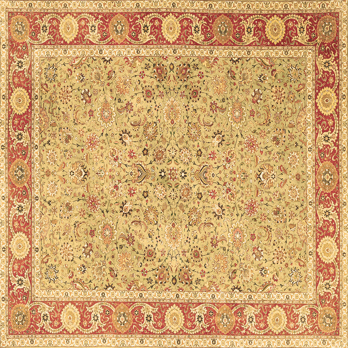 Square Machine Washable Persian Brown Traditional Rug, wshtr3153brn