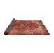 Sideview of Traditional Tangerine Pink Medallion Rug, tr3154