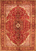 Medallion Orange Traditional Rug, tr3154org