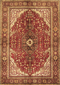 Medallion Brown Traditional Rug, tr3154brn