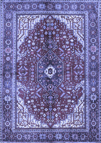 Medallion Blue Traditional Rug, tr3154blu