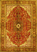 Medallion Yellow Traditional Rug, tr3154yw