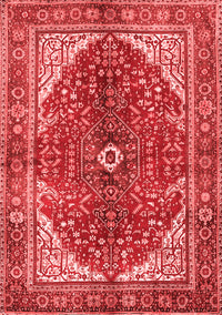 Medallion Red Traditional Rug, tr3154red