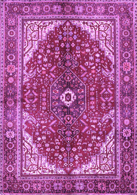 Medallion Purple Traditional Rug, tr3154pur