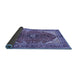 Sideview of Medallion Blue Traditional Rug, tr3154blu