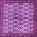 Square Machine Washable Persian Purple Traditional Area Rugs, wshtr3155pur