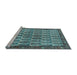 Sideview of Machine Washable Persian Light Blue Traditional Rug, wshtr3155lblu