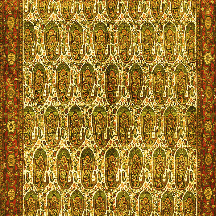 Machine Washable Persian Yellow Traditional Rug, wshtr3155yw