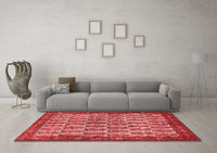 Machine Washable Persian Red Traditional Rug, wshtr3155red