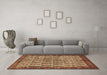 Machine Washable Persian Brown Traditional Rug in a Living Room,, wshtr3155brn