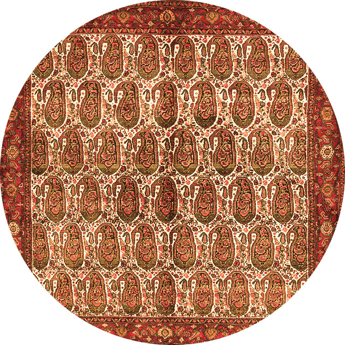 Machine Washable Persian Orange Traditional Area Rugs, wshtr3155org