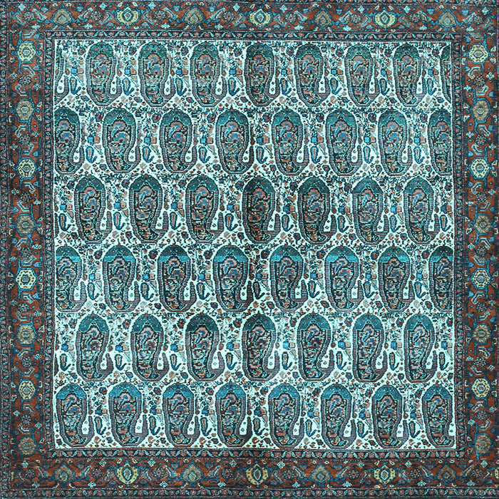 Square Persian Light Blue Traditional Rug, tr3155lblu
