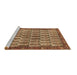 Sideview of Machine Washable Persian Brown Traditional Rug, wshtr3155brn