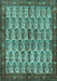 Machine Washable Persian Turquoise Traditional Area Rugs, wshtr3155turq