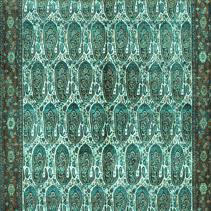Machine Washable Persian Turquoise Traditional Area Rugs, wshtr3155turq