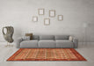 Machine Washable Persian Orange Traditional Area Rugs in a Living Room, wshtr3155org