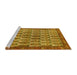 Sideview of Machine Washable Persian Yellow Traditional Rug, wshtr3155yw