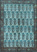 Machine Washable Persian Light Blue Traditional Rug, wshtr3155lblu