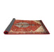 Sideview of Traditional Sand Brown Medallion Rug, tr3156