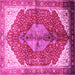 Square Medallion Pink Traditional Rug, tr3156pnk