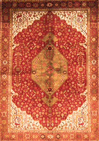 Medallion Orange Traditional Rug, tr3156org