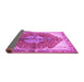 Sideview of Medallion Purple Traditional Rug, tr3156pur