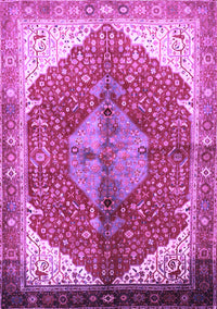 Medallion Purple Traditional Rug, tr3156pur