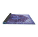 Sideview of Medallion Blue Traditional Rug, tr3156blu