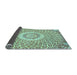 Sideview of Medallion Light Blue Traditional Rug, tr3157lblu