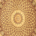 Square Medallion Brown Traditional Rug, tr3157brn