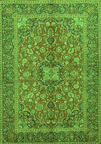 Medallion Green Traditional Rug, tr3158grn