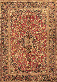 Medallion Brown Traditional Rug, tr3158brn